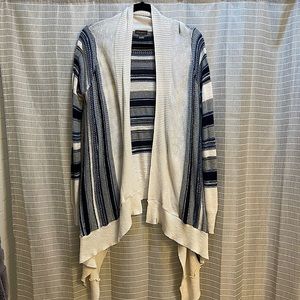Eddie Bauer Striped Long Hanging Cardigan